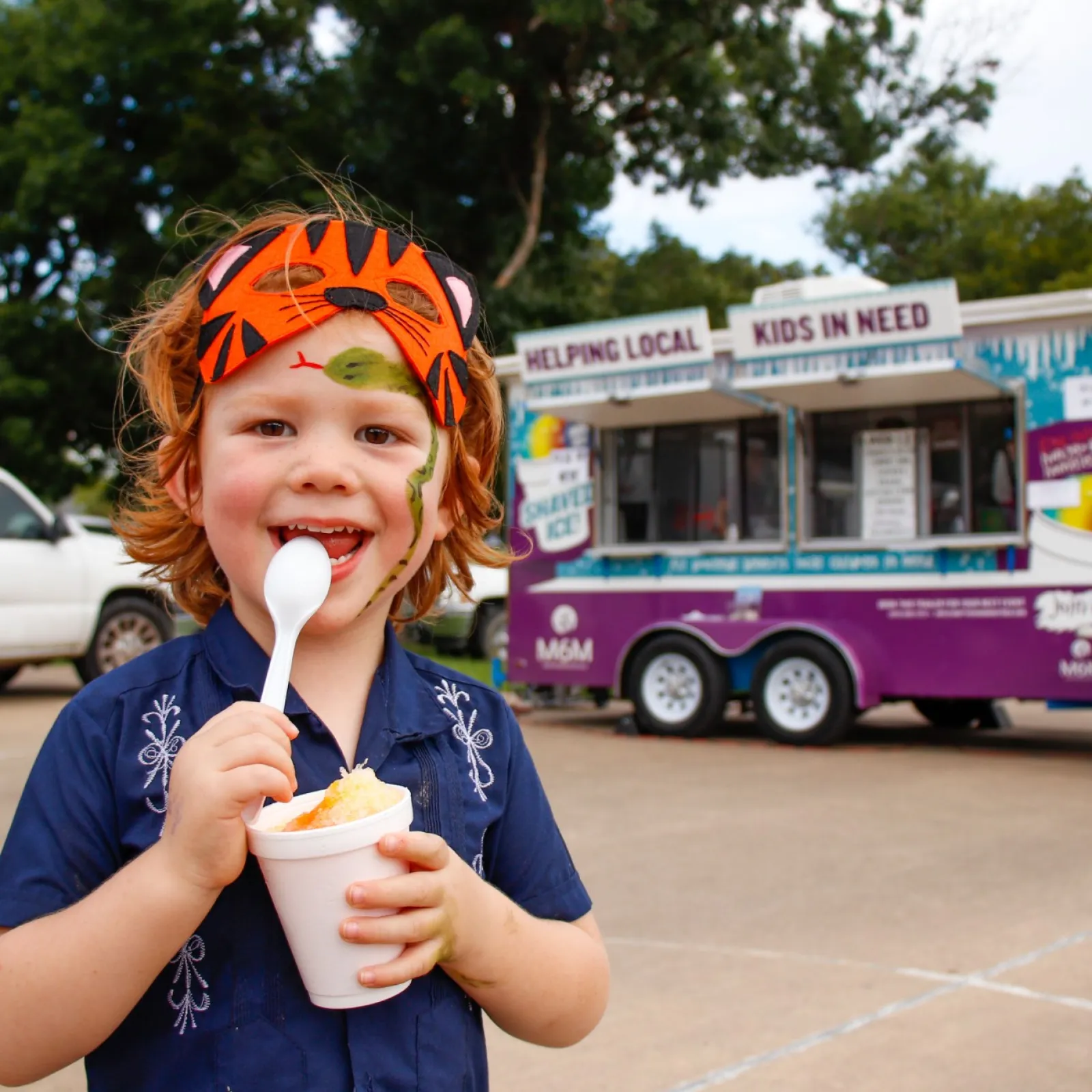 a person eating ice cream