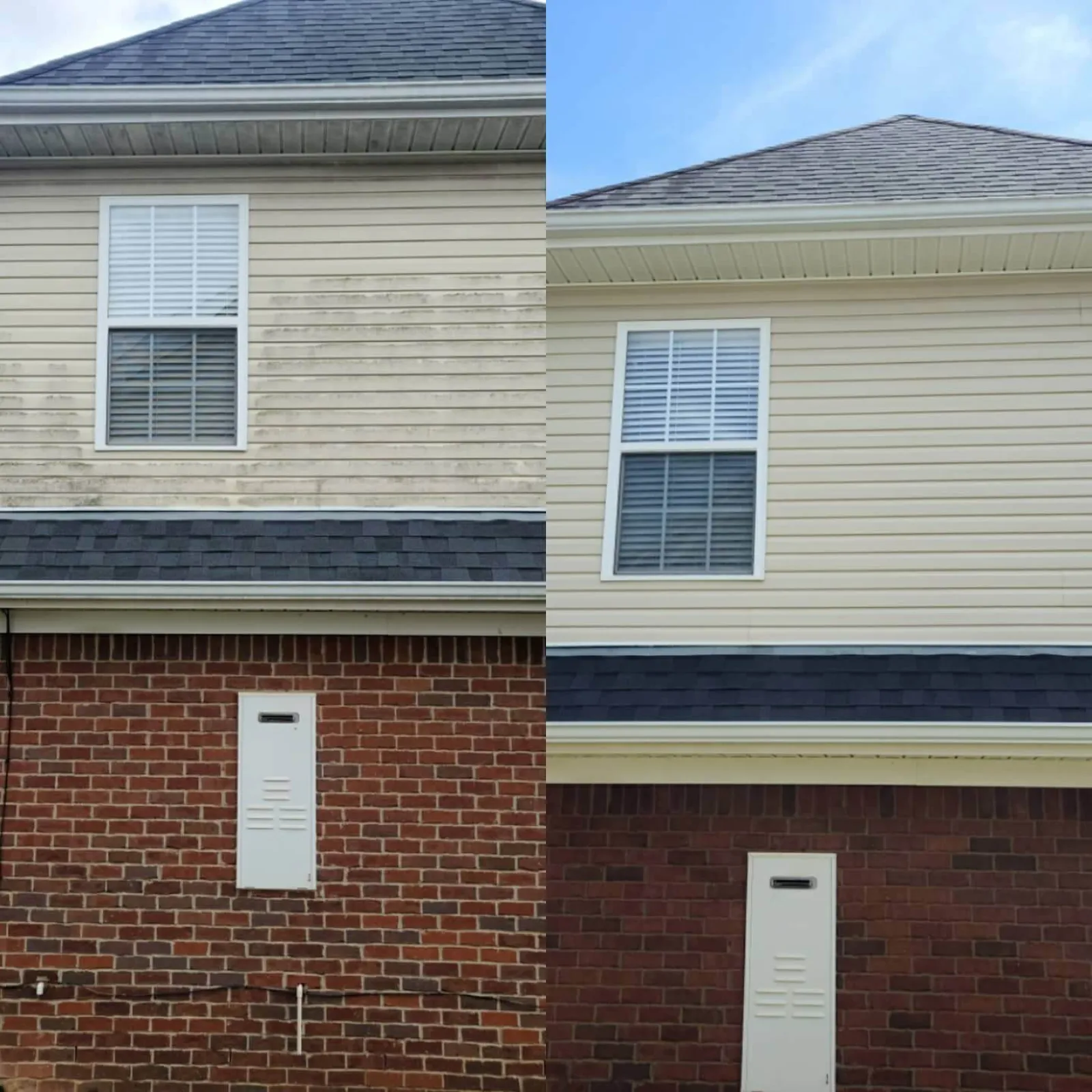 a brick building with windows