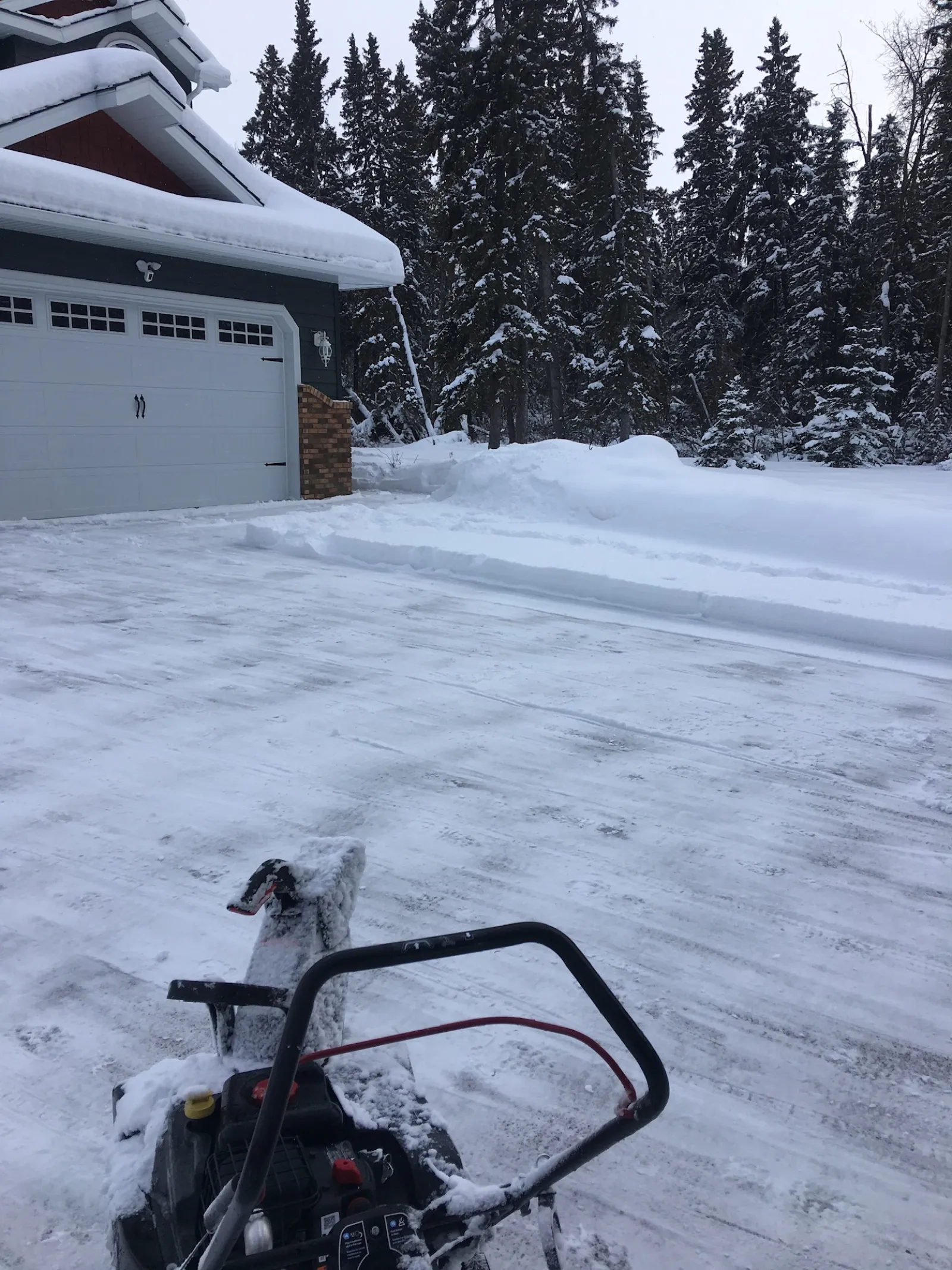 a bicycle parked in the snow