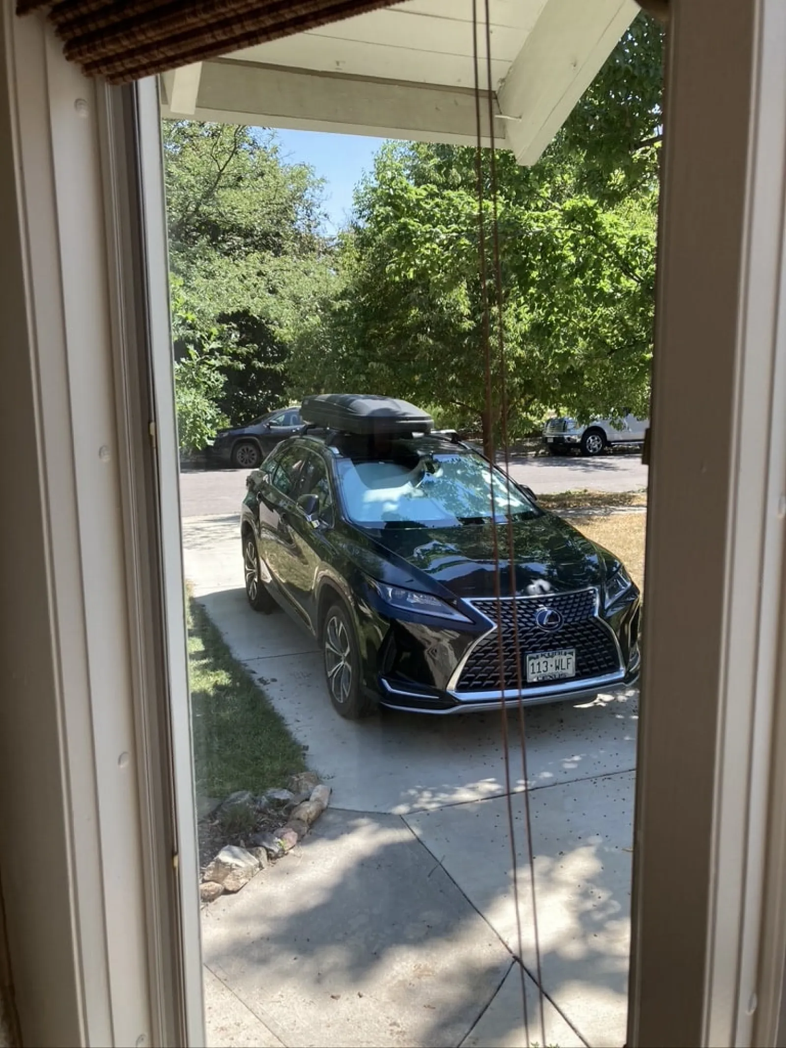 a car parked in a driveway