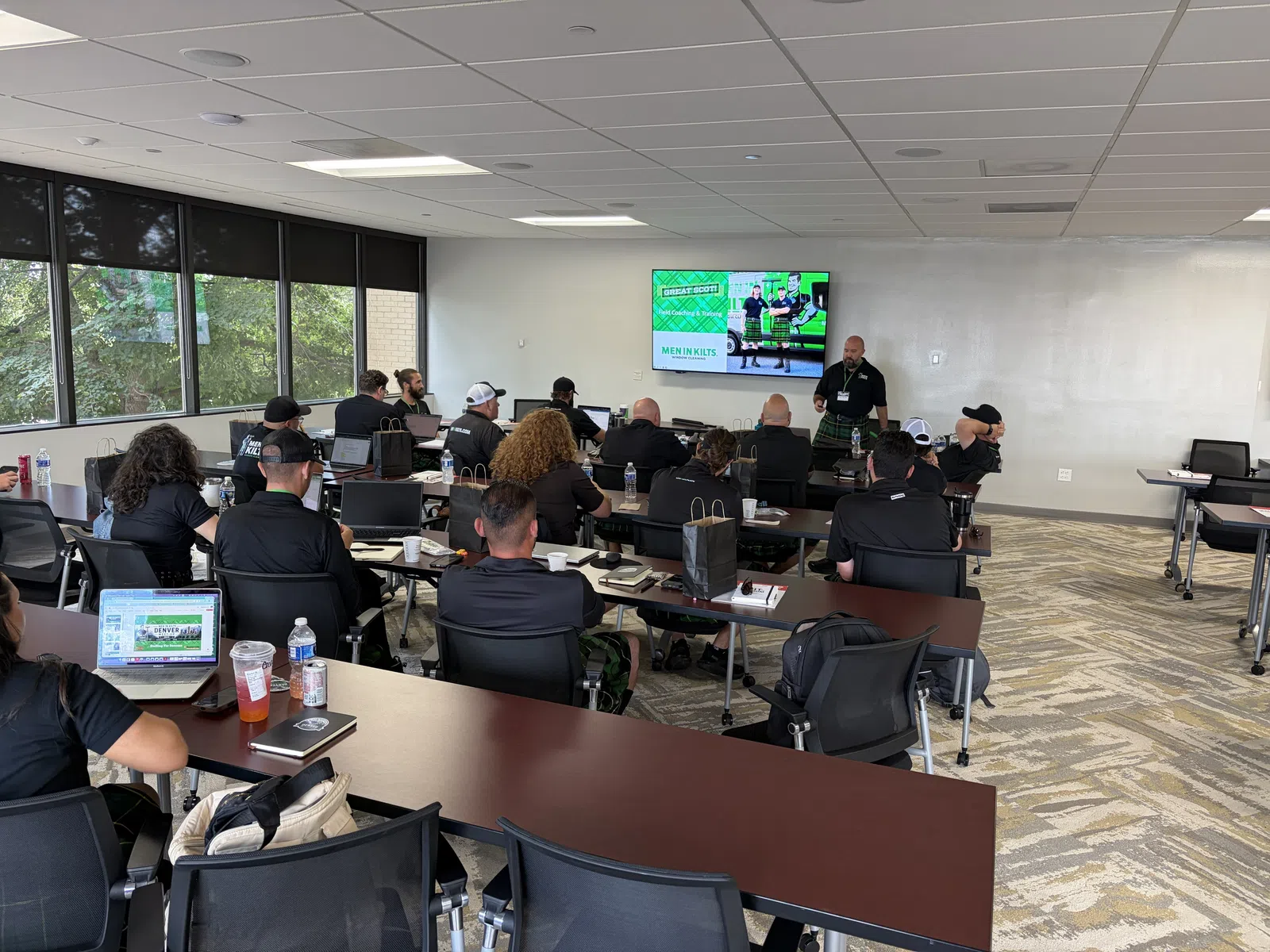 Men In Kilts Window Cleaning trainer, Chris Murphy, delivered an outstanding four-part training session covering hiring, training, managing, and leading technicians.