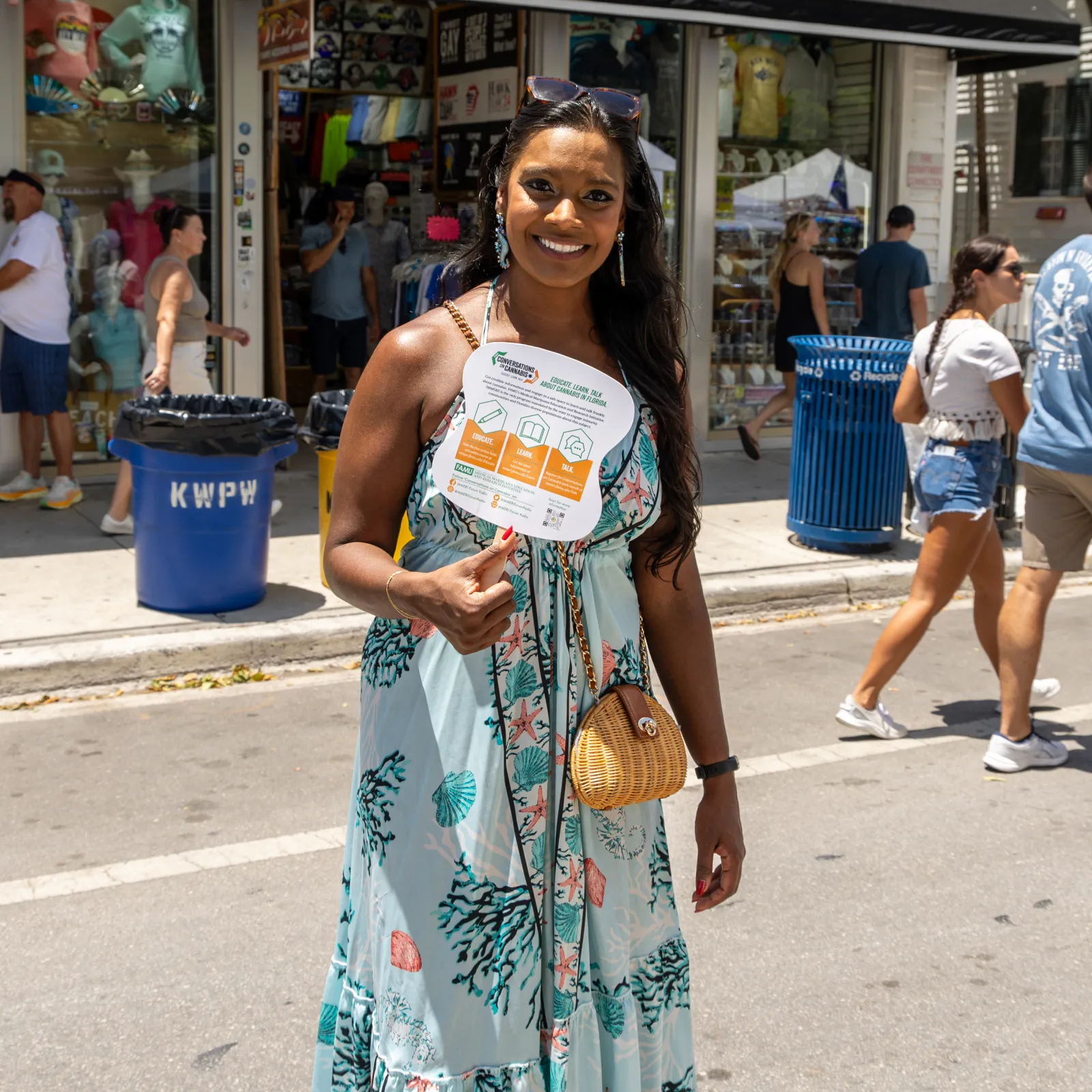 a person holding a sign