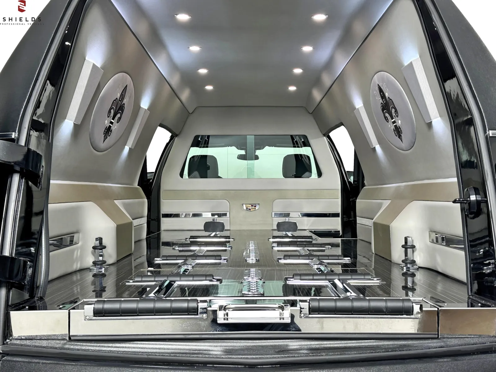 Interior of a luxury vehicle showcasing modern design and premium materials.