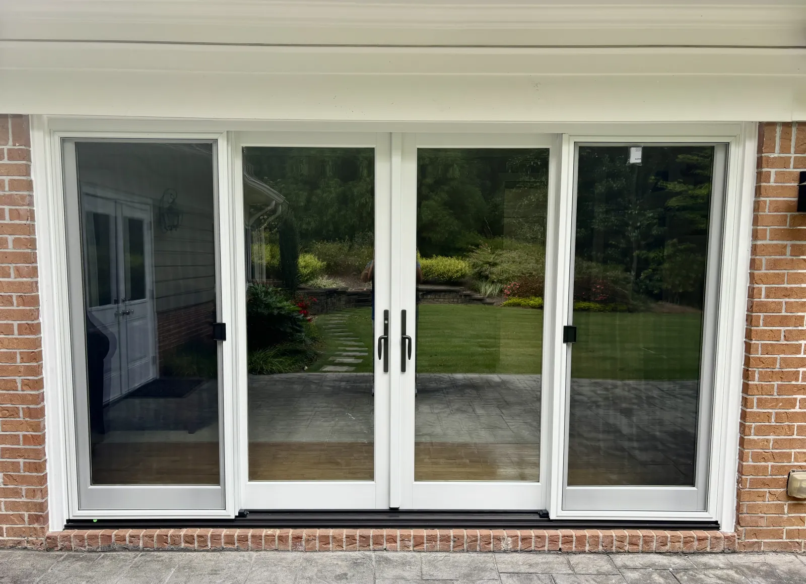 french door installation on brick home in atlanta