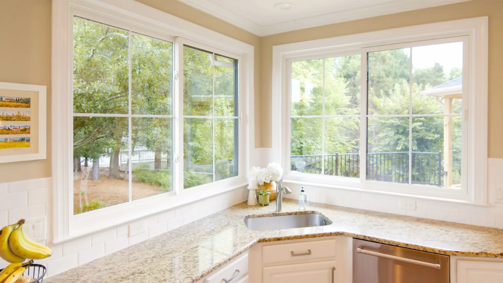 White sliding window installed by North Georgia Replacement Windows