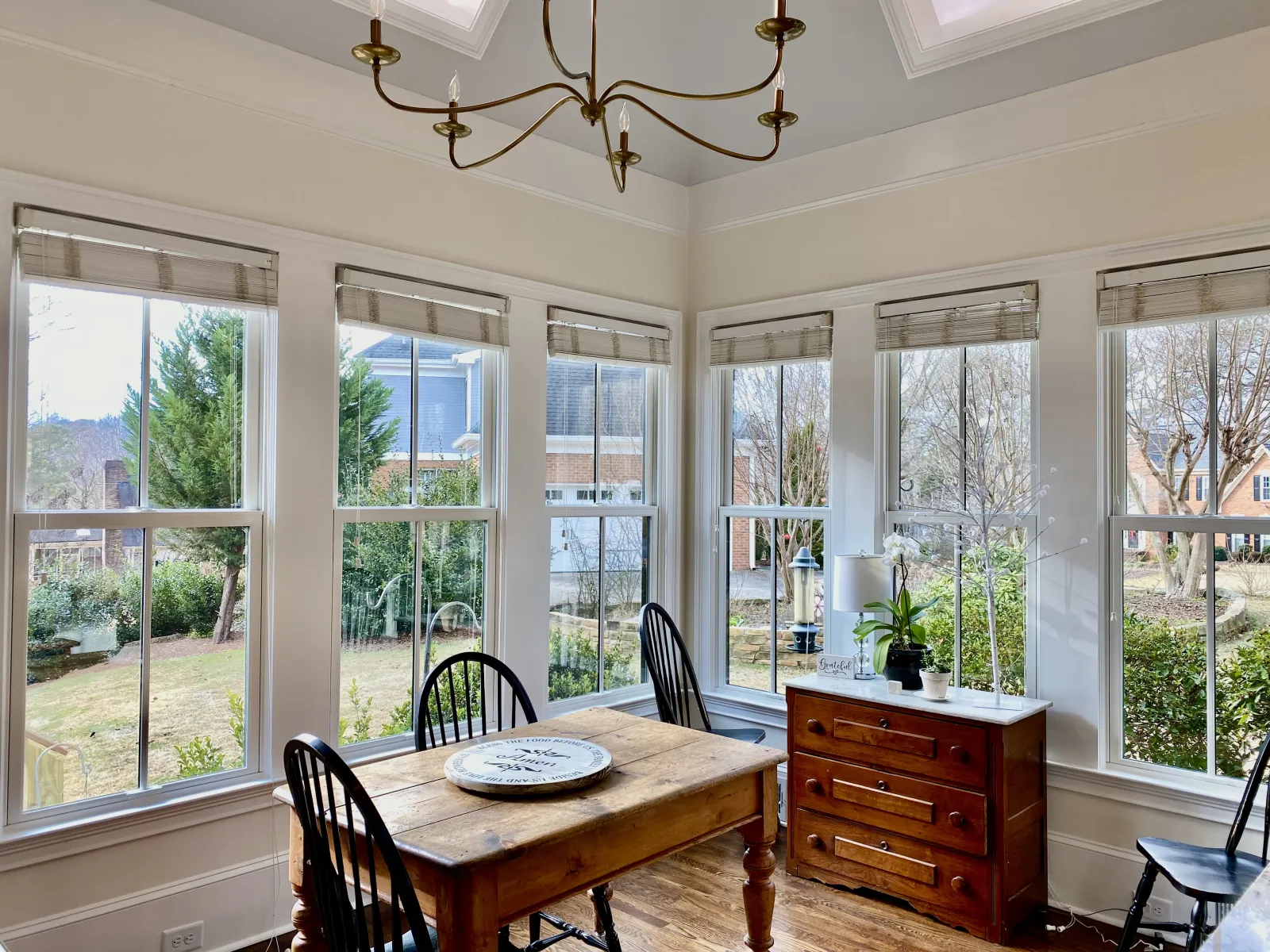 Farmhouse in Roswell, GA with new Double Hung Windows