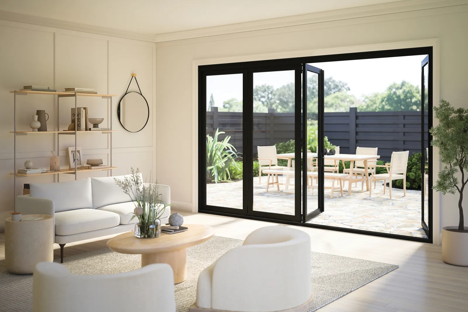 Black Bi-Folding Multislide Door