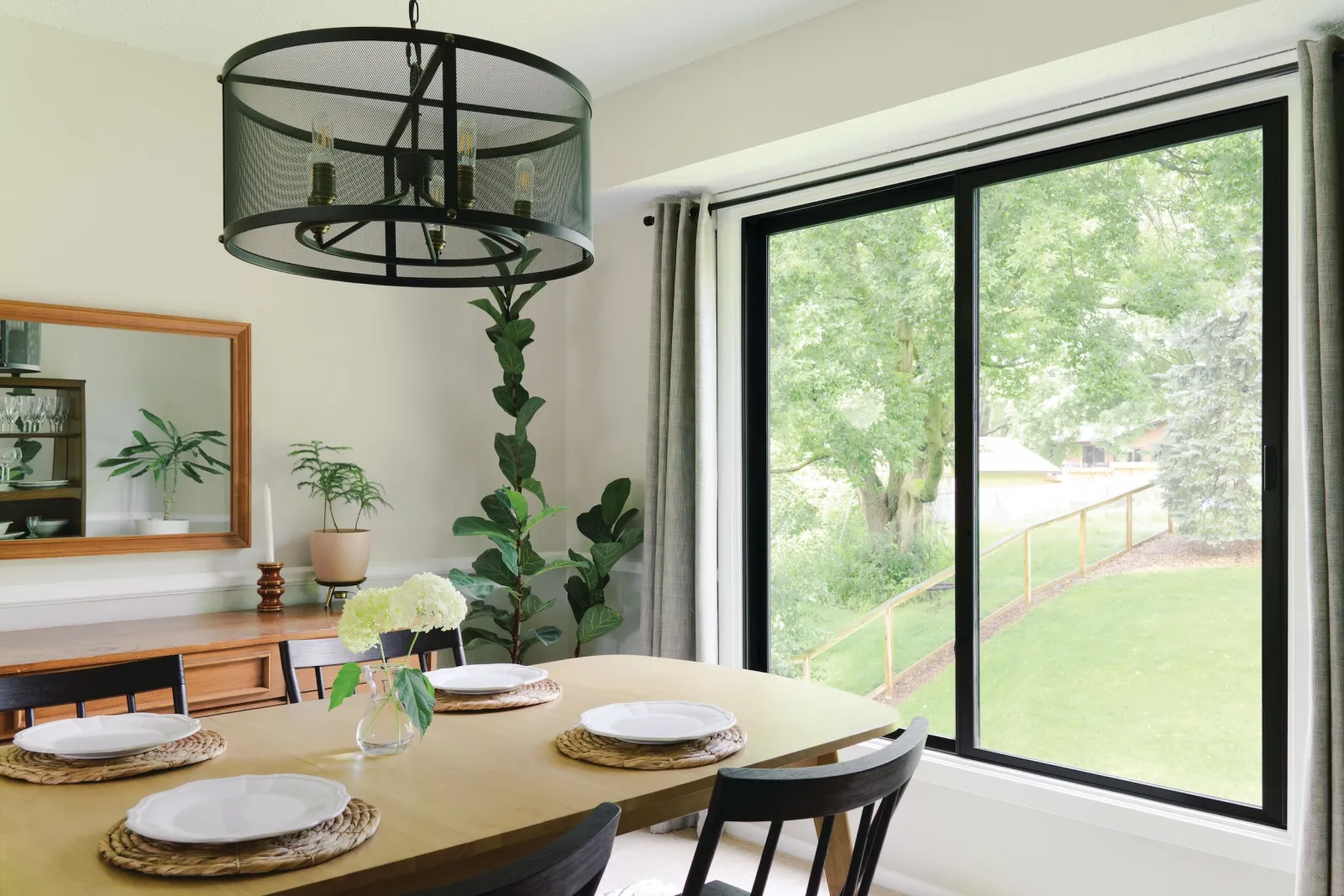 High-performance Ultrex fiberglass slider window maximizing natural light in a Middle Tennessee home.