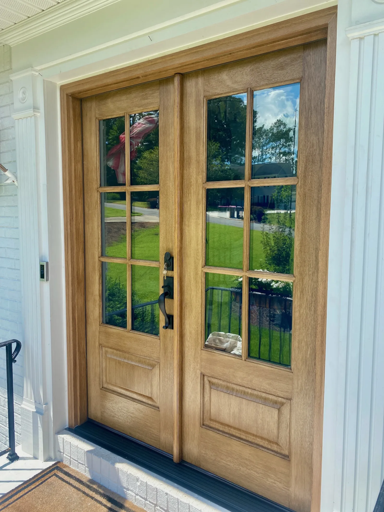 White oak double entry doors from MaxCraft
