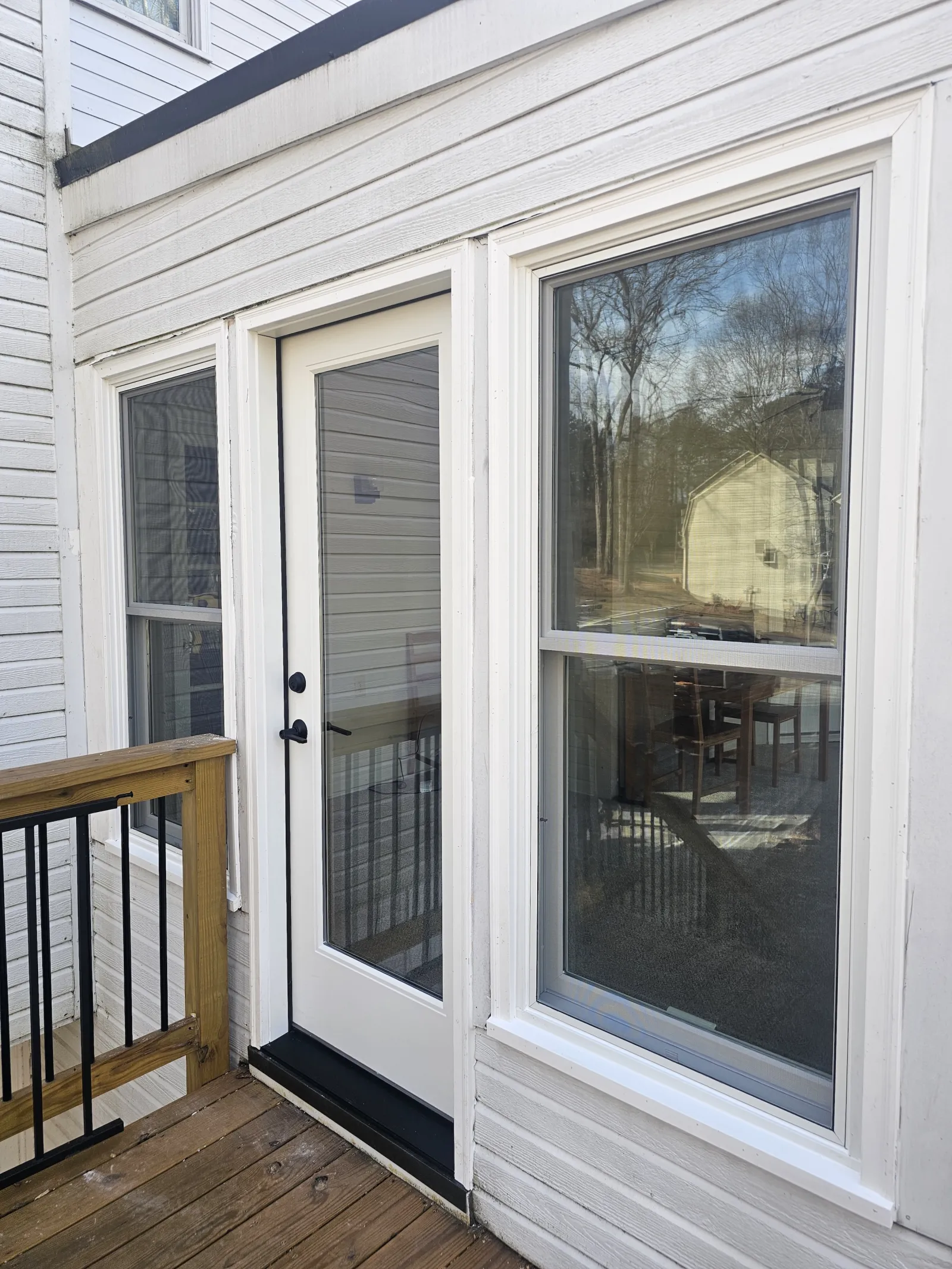 Plastpro fiberglass patio door on balcony