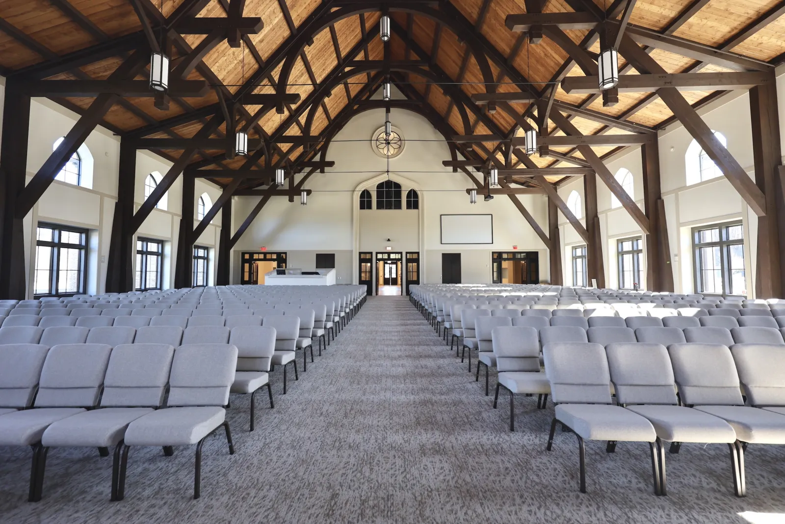 Woodstock, Georgia church sanctuary with Infinity from Marvin windows