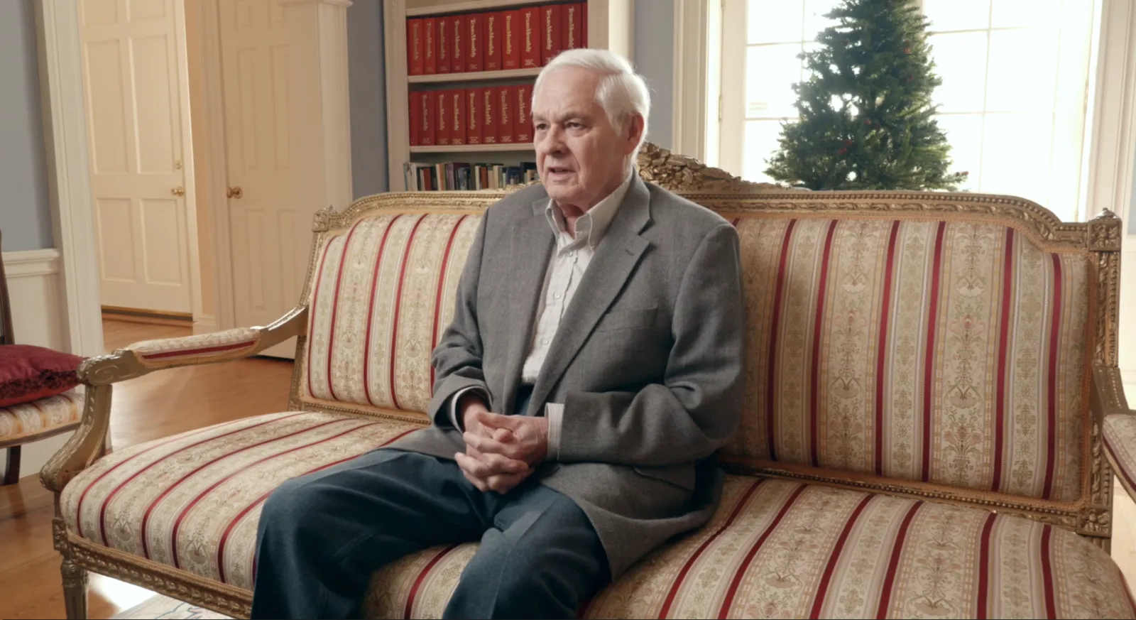 a man sitting on a couch