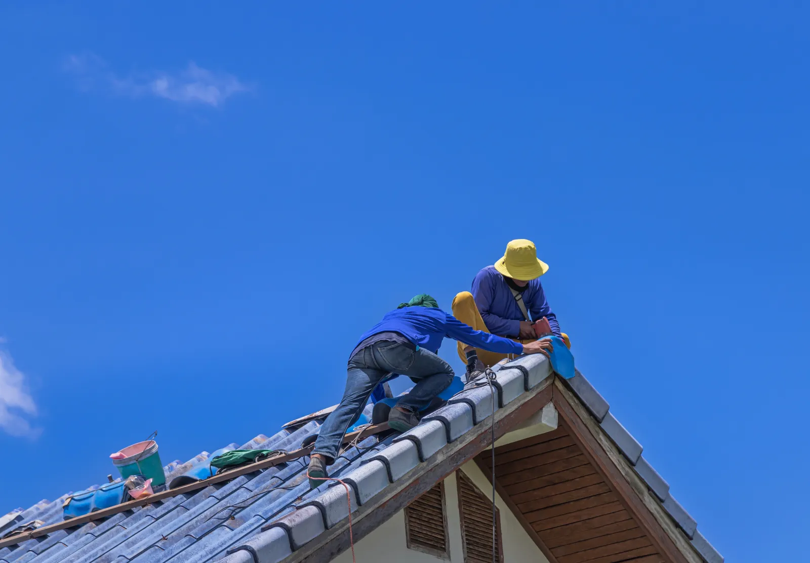 Sloped roof repair