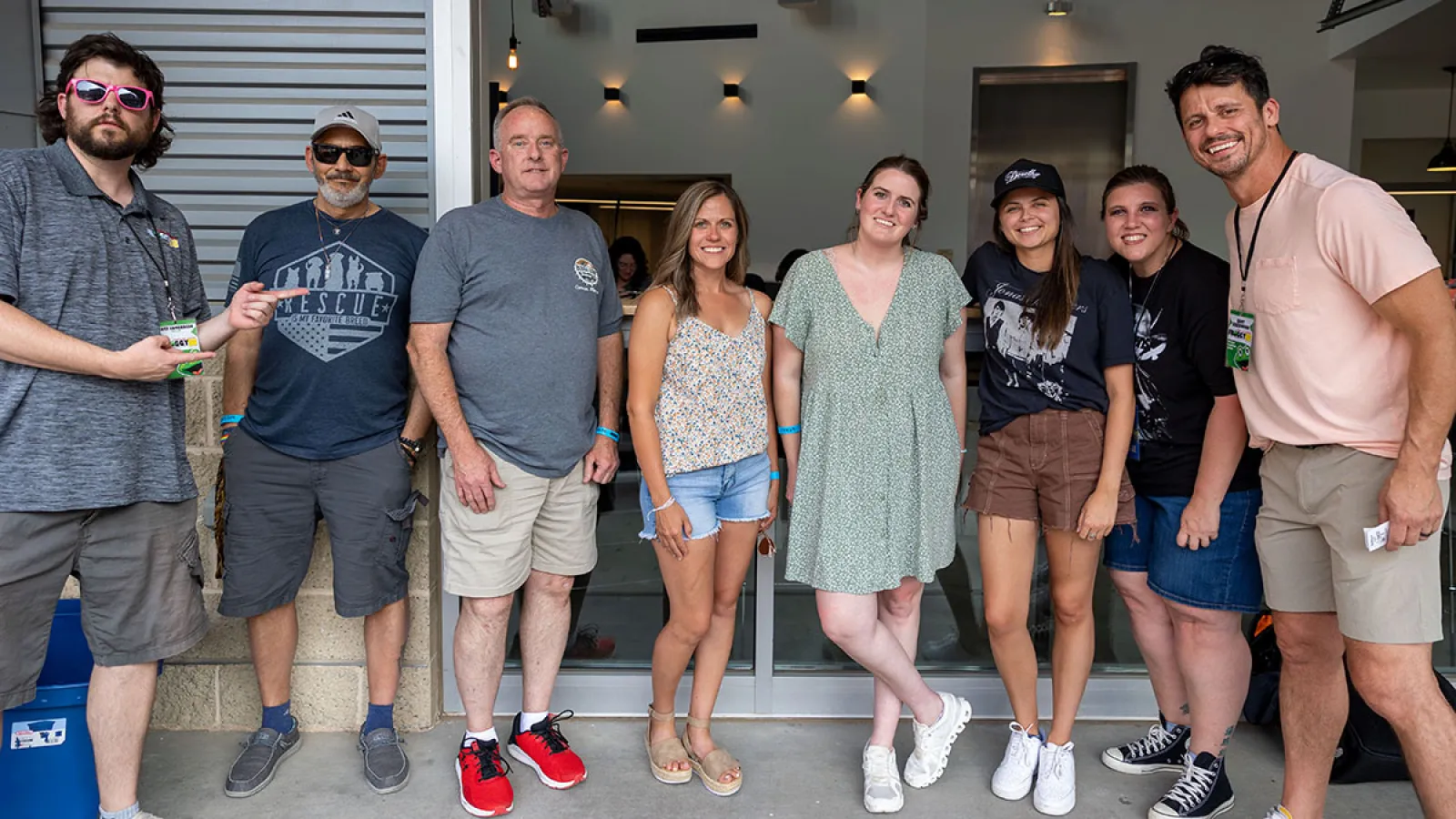 a group of people posing for a photo