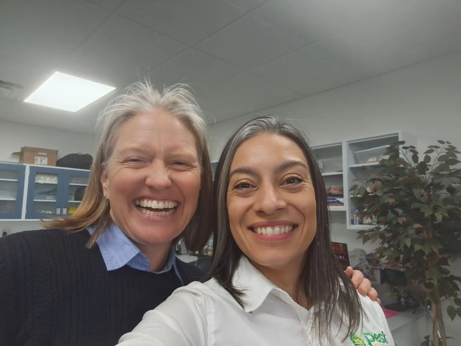 PestMaster's Technical Director, "Dr. Bugs", Mariah Baggio-Deibler, Ph.D. (right)