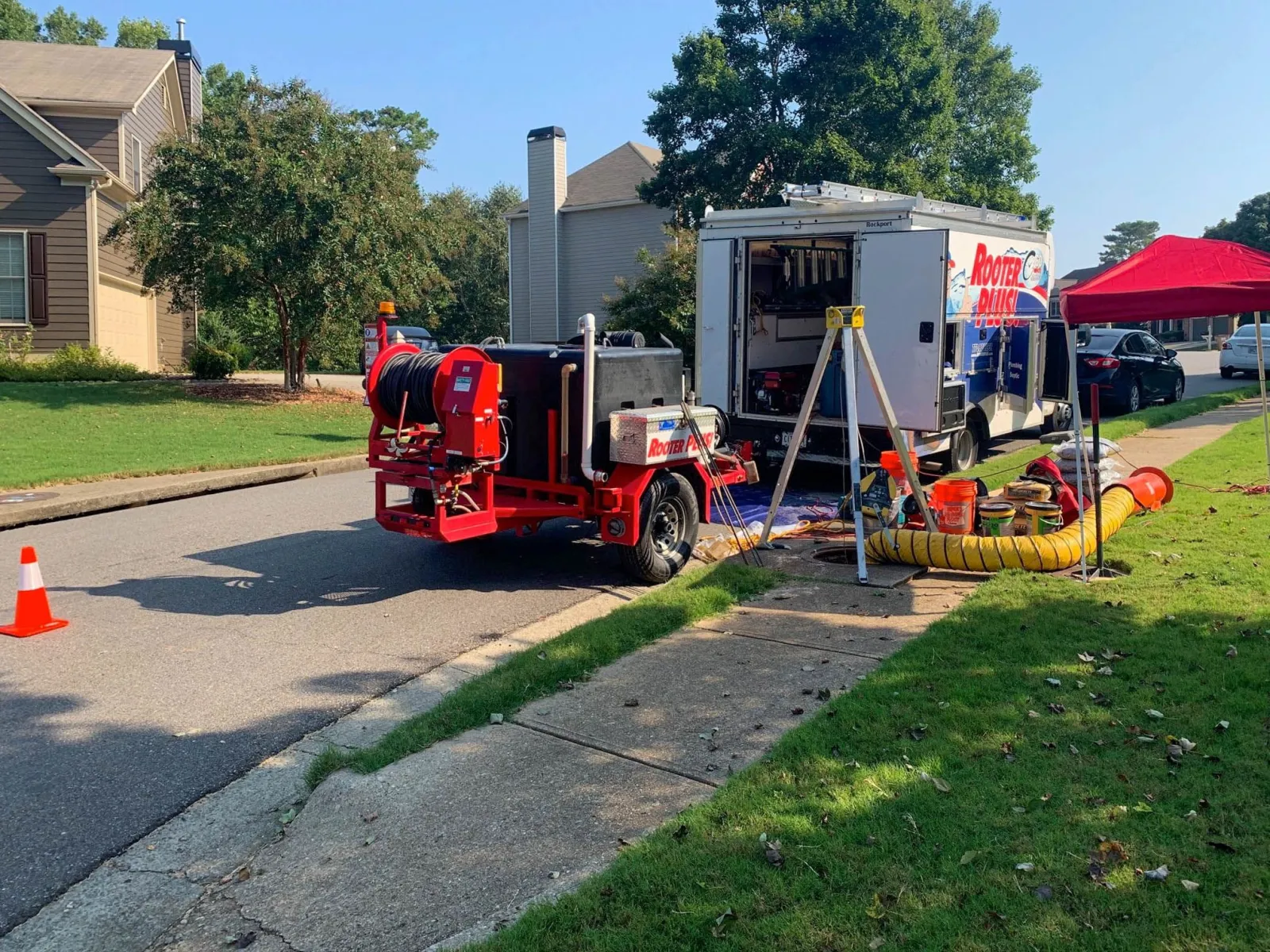 a water heater repair truck