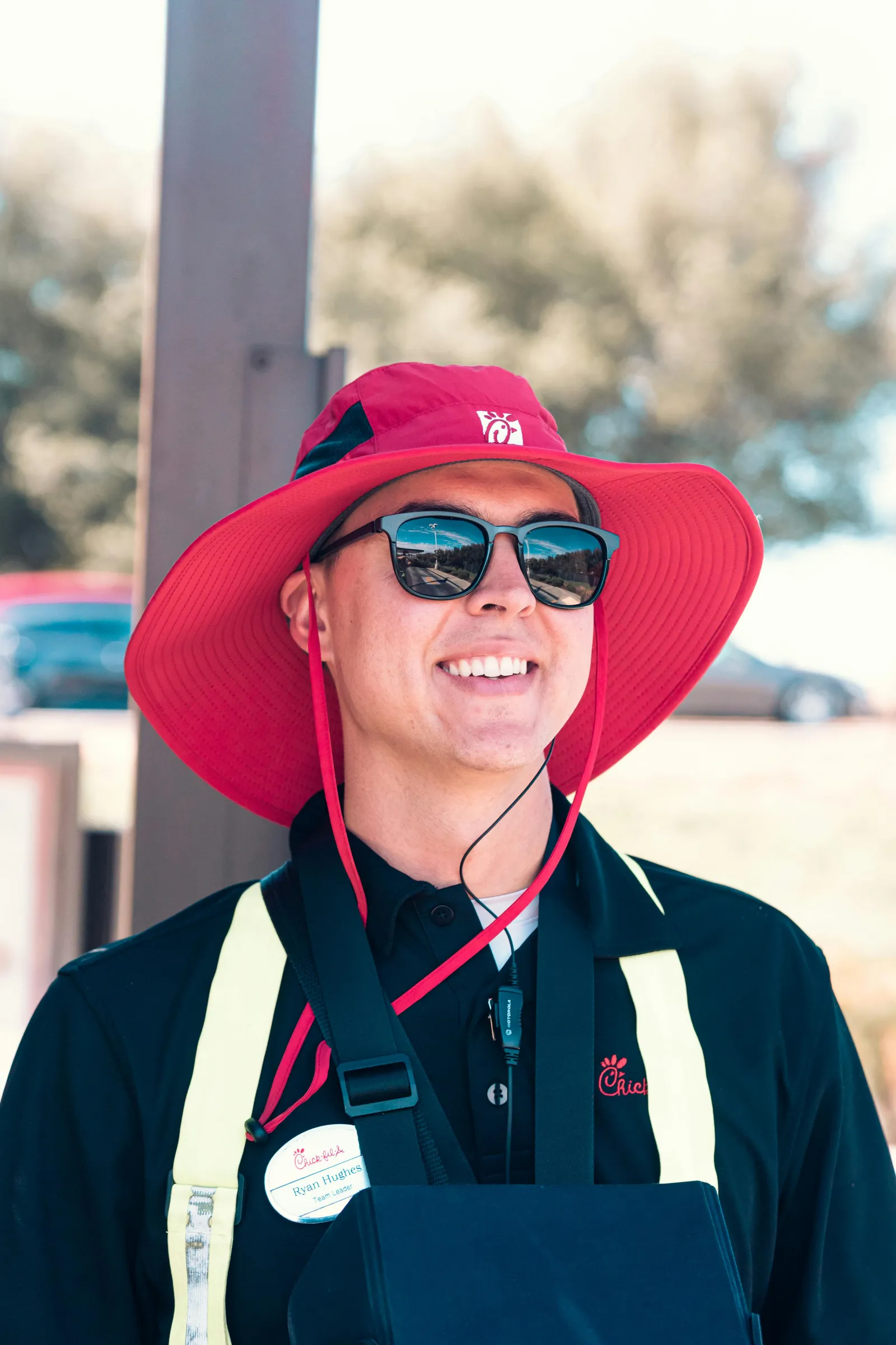 Employee Wearing Branded Apparel