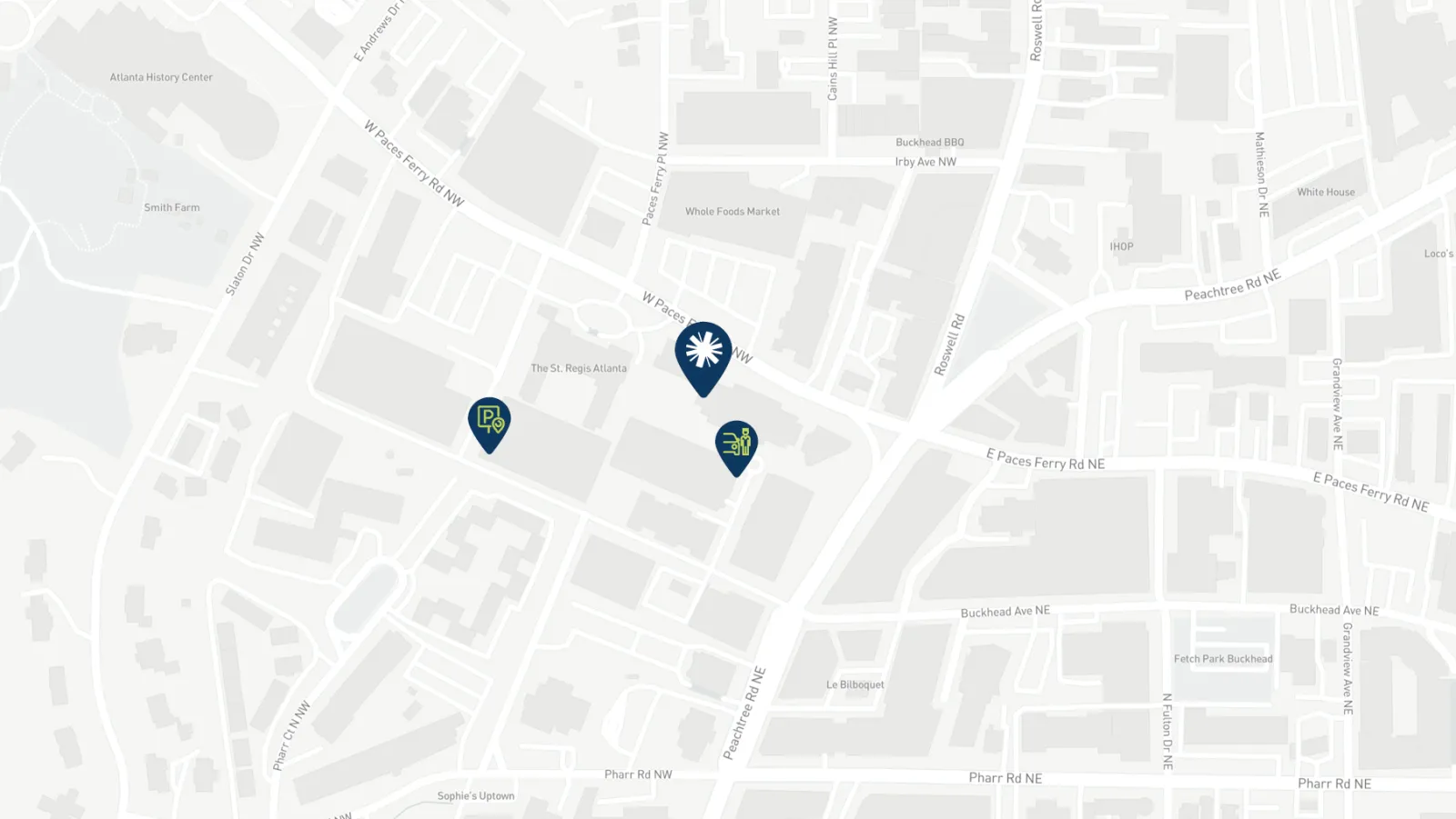 A map  of Source Capital's location with parking