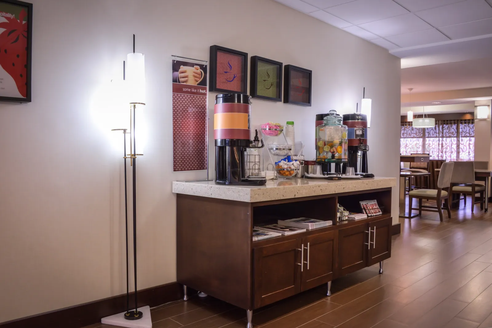 Hampton Inn Custom Coffee Bar Countertops and Cabinets
