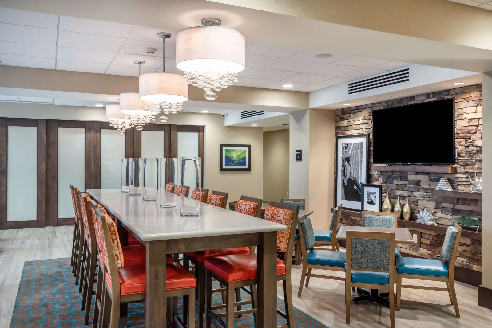 Hampton Inn Custom Lobby Millwork