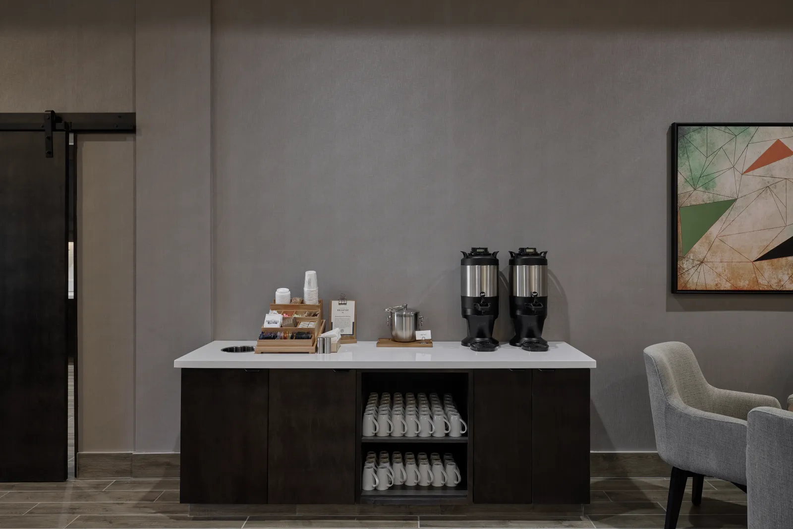 Marriott Courtyard & Residence Inn Dual Brand Custom Coffee Station Cabinetry and Countertops
