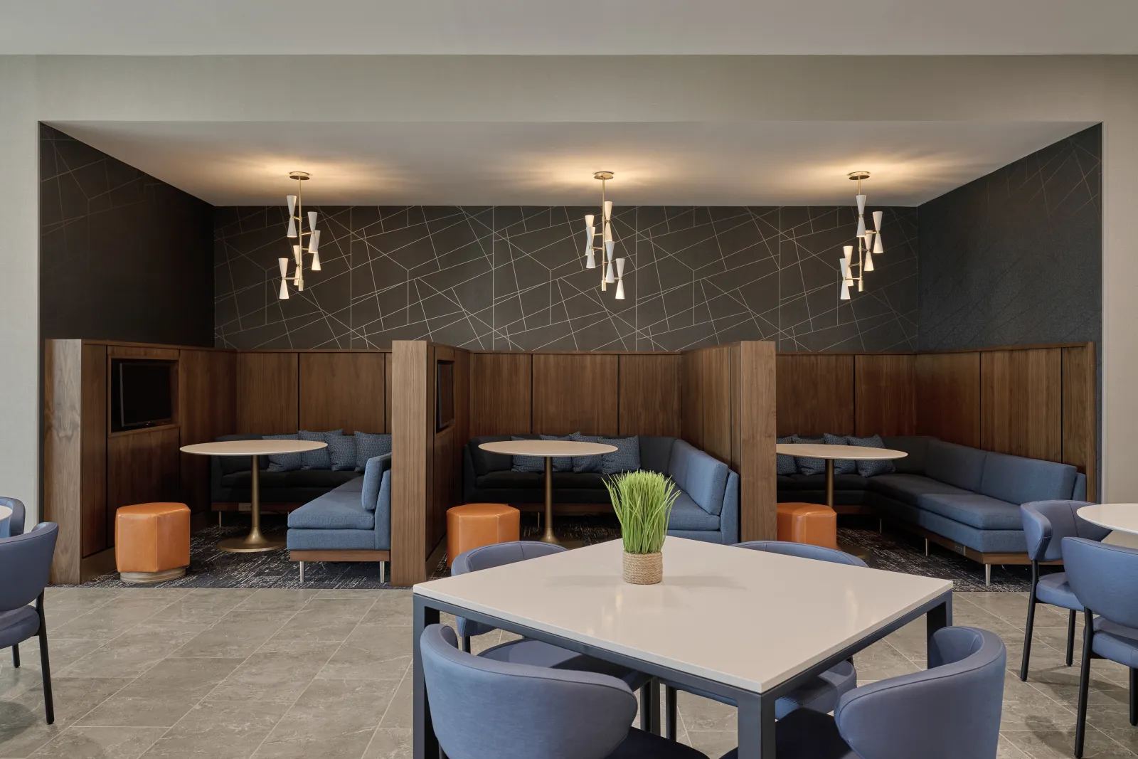 Marriott Courtyard & Residence Inn Dual Brand Custom Media Pod Casework