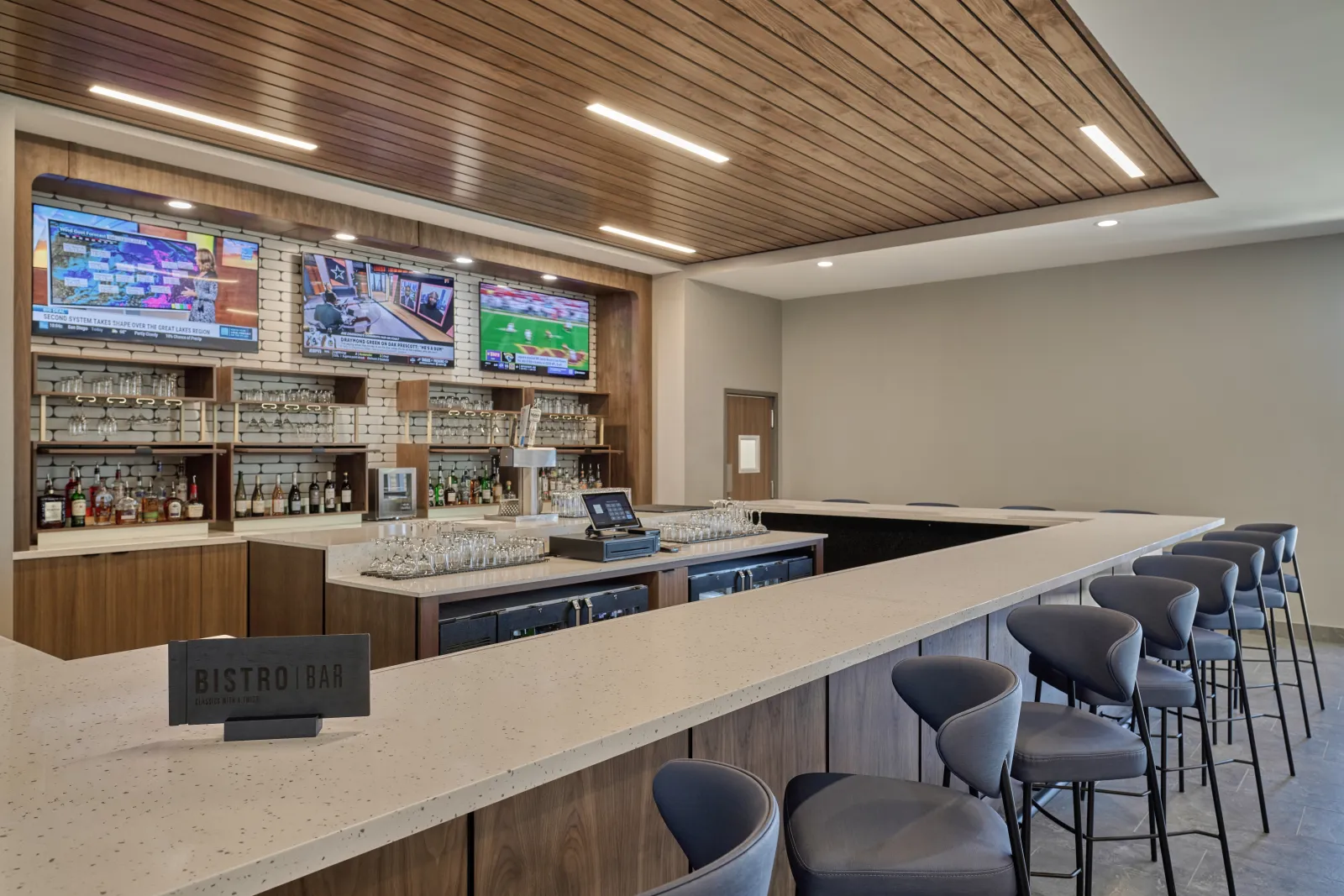 Marriott Courtyard & Residence Inn Dual Brand Custom Bistro Bar Millwork and Countertops