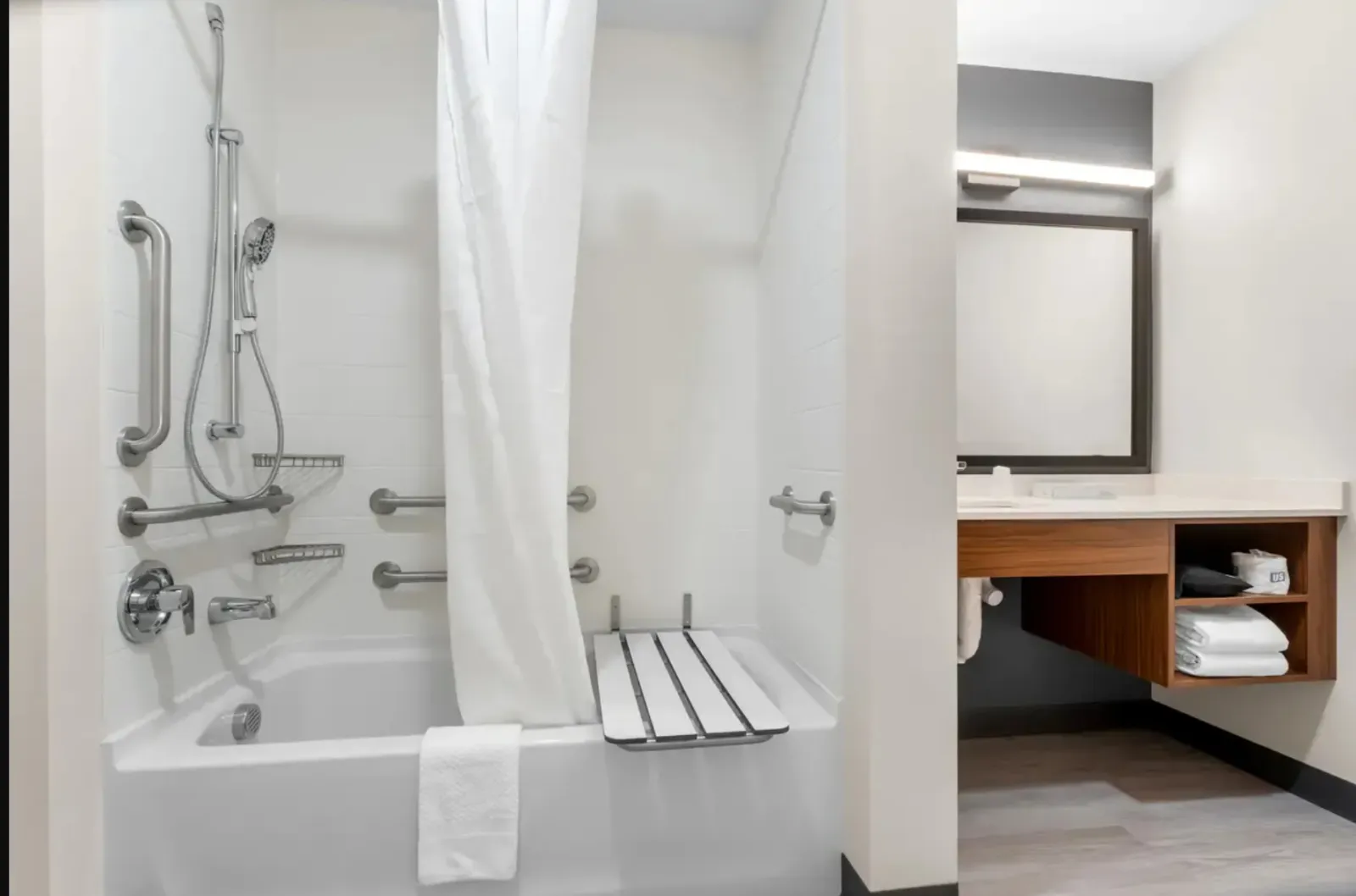 Everhome Suites Custom Shower Surrounds and Bath Vanity Base and Counters