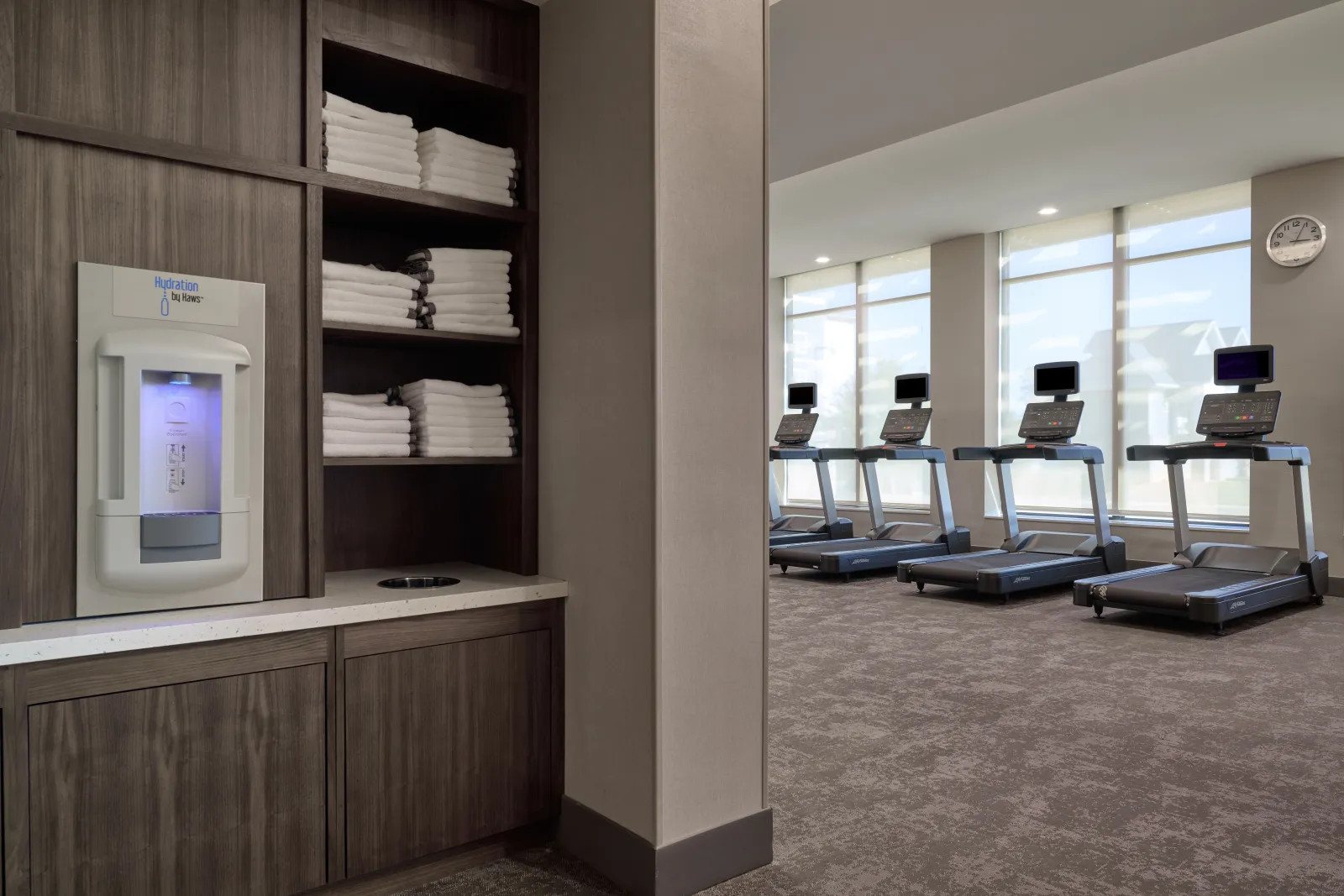 Marriott Courtyard & Residence Inn Dual Brand Custom Hydration Station Millwork and Quartz