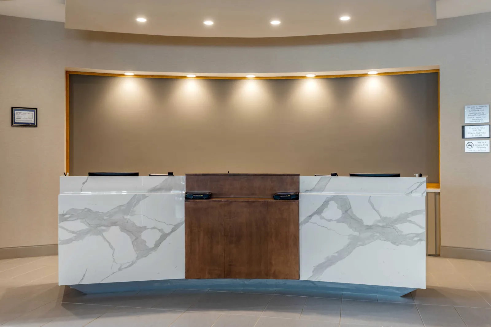 Cambria Hotel Custom Front Desk Millwork