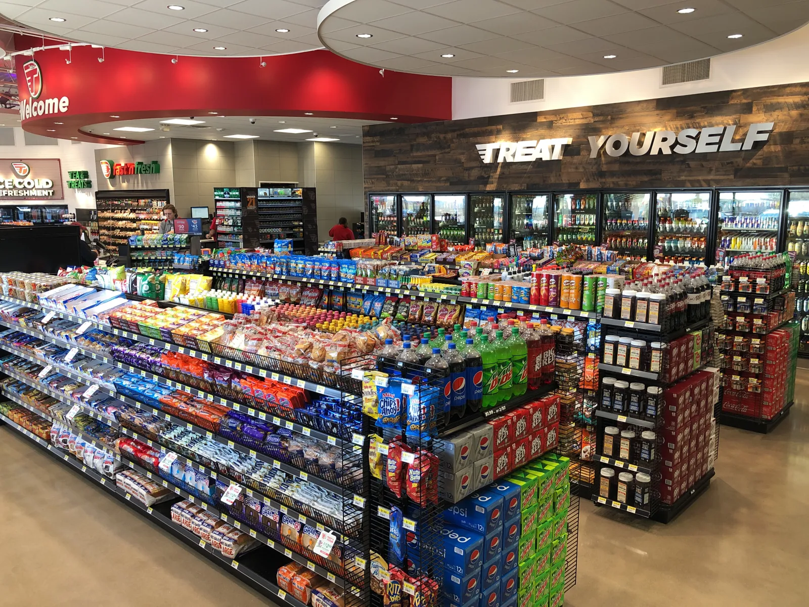 a store with shelves of items