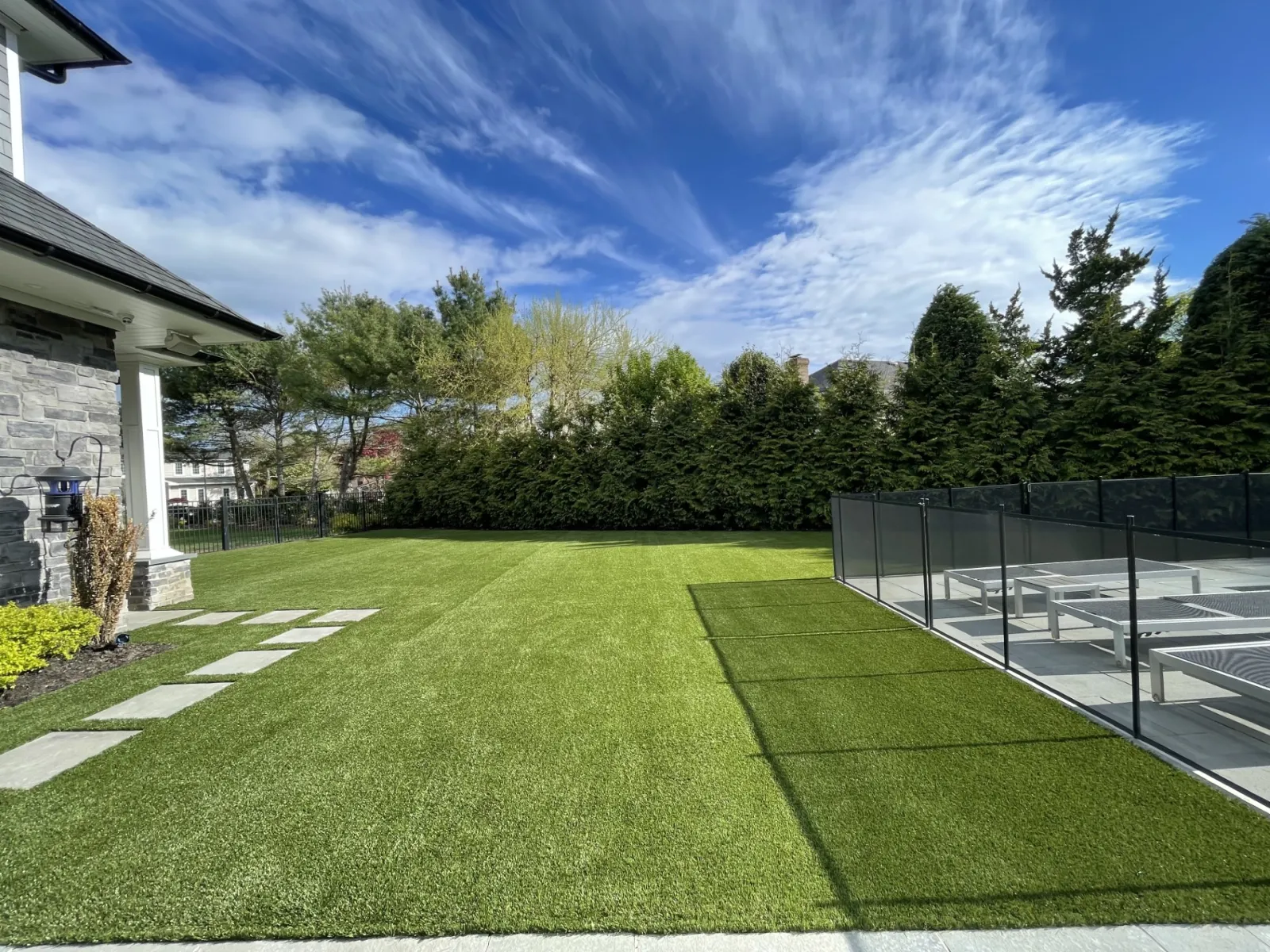 a large green lawn