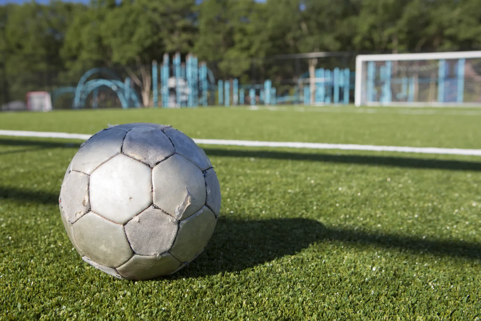 a football ball on the grass