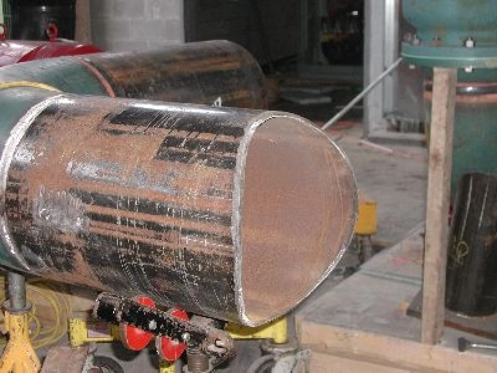 a large metal cylinder