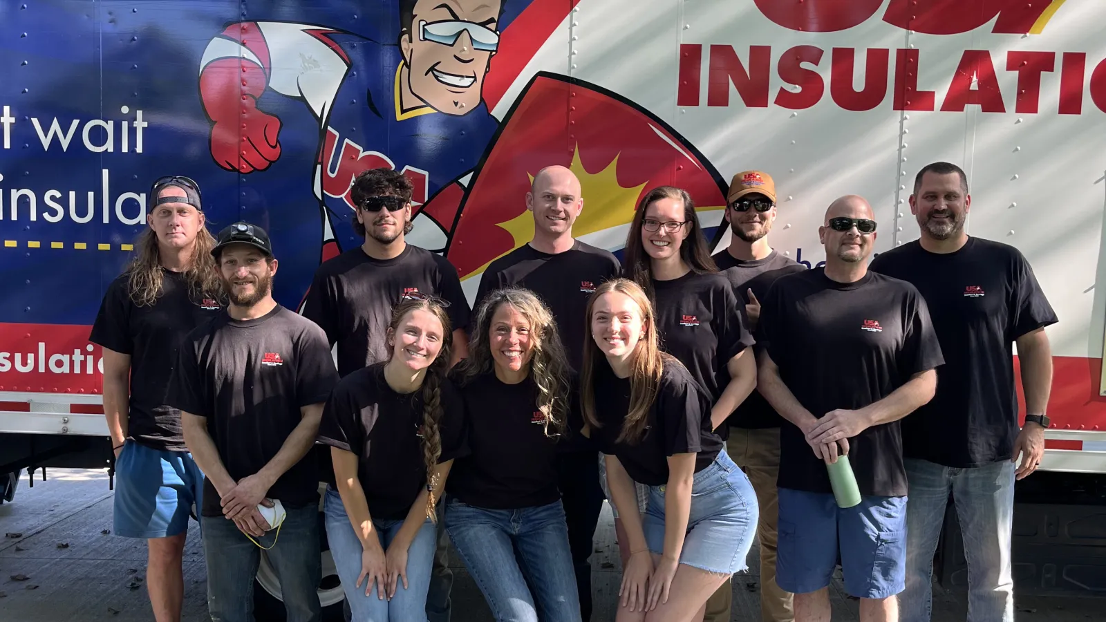 USA Insulation franchise owners, Matt and Tiffany Miller and their team.