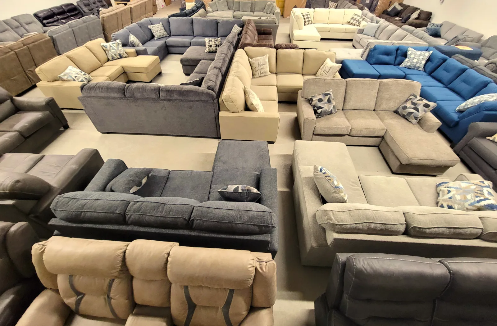 a room full of couches