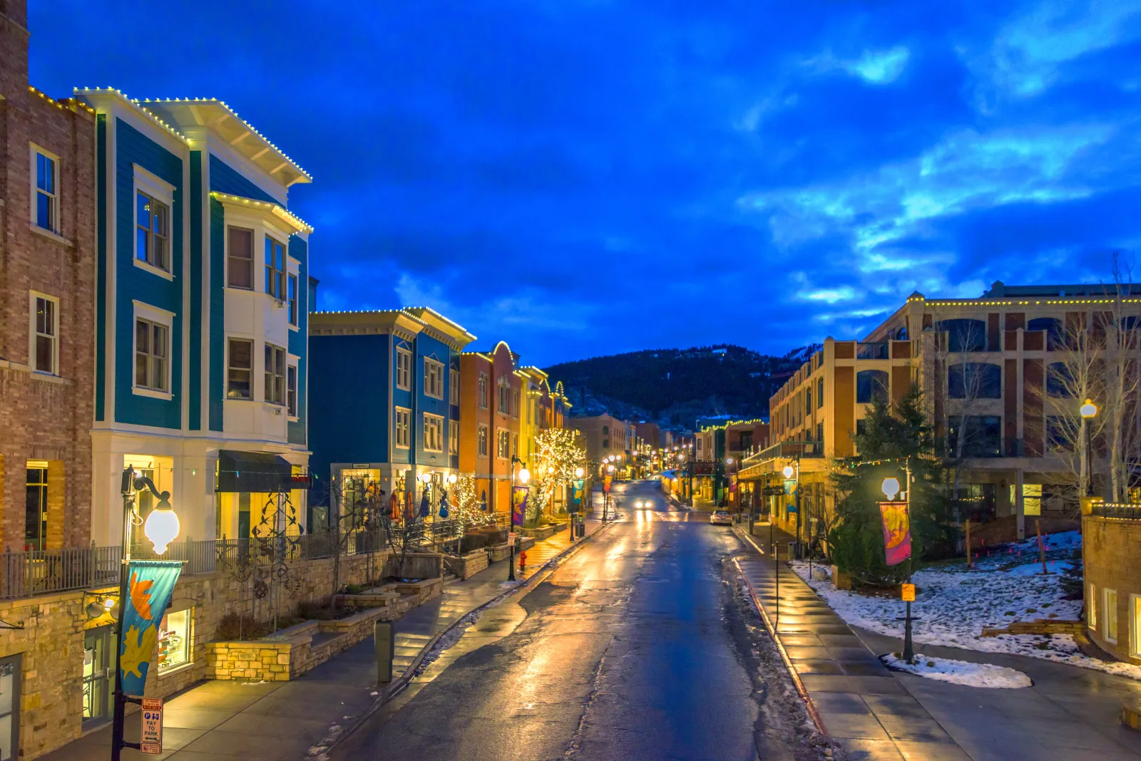 Park City Main Street in winter