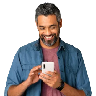 a man holding a phone