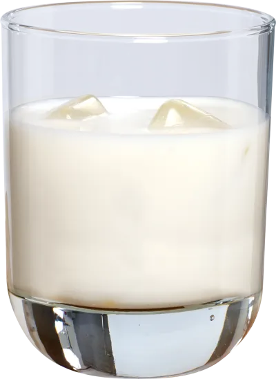 a cup of coffee and a glass of milk