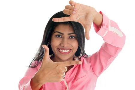 woman smiling