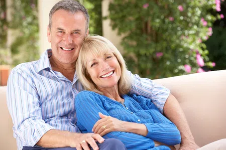 Smiling middle-aged couple