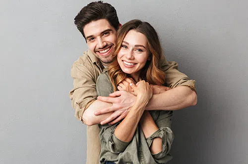 couple smiling