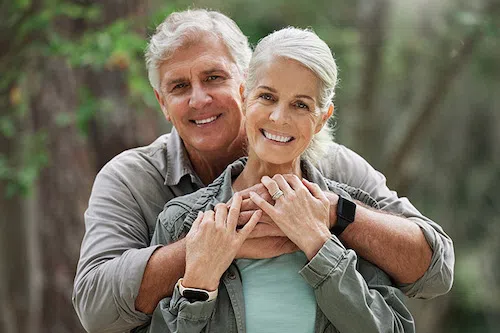 couple smiling