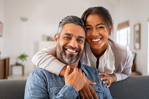 couple smiling