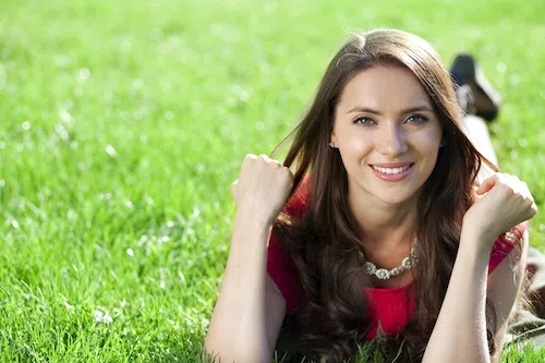 woman smiling