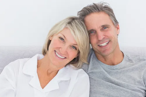 couple smiling