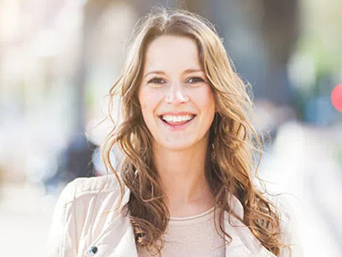 woman smiling