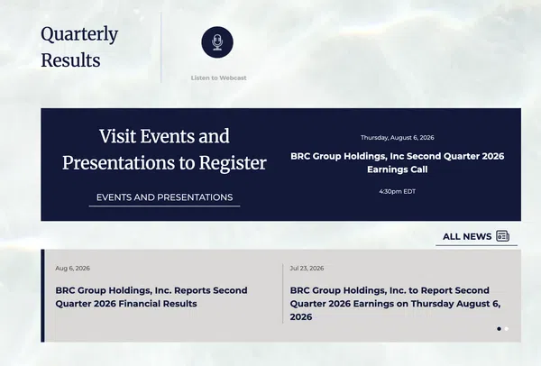 Image of website for BRC Group Holdings