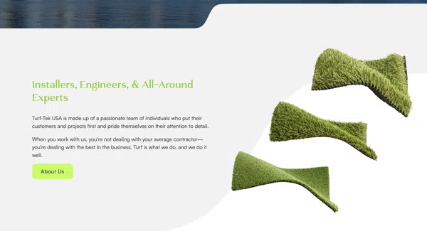 Image of website for Turf Tek