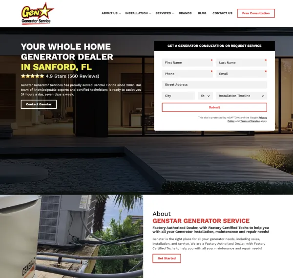 Image of website for Genstar